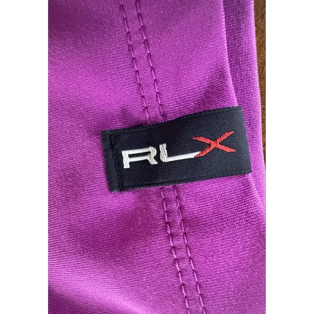 RLX Ralph Lauren Golf Polo Shirt Mens XL Purple Burnt Pine Stretch Performance
